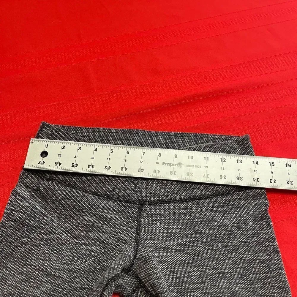 Lululemon Wunder Under Grey Diamond Jacquard Leggings Size 8